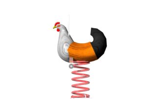 Federwippe Huhn