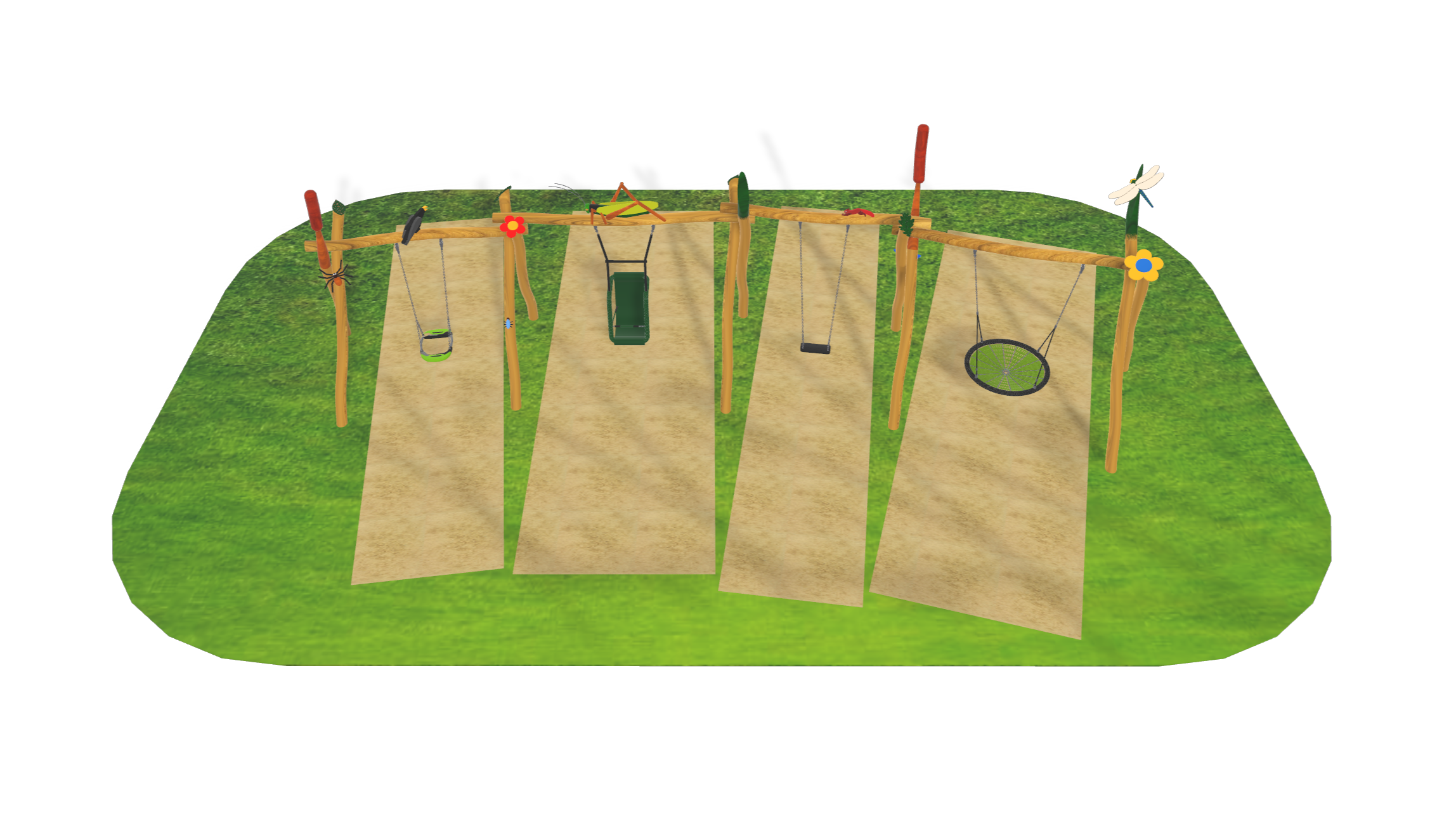 Schaukelkombination 4-fach ‚Hilscheid‘ 1 Schaukelkombination 4-fach ‚Hilscheid‘